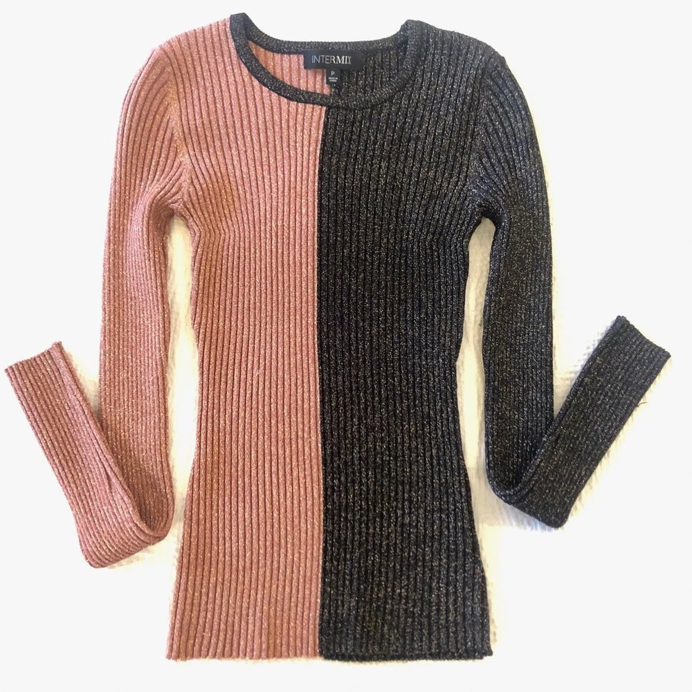 INTERMIX Two Tone Corinna Sweater